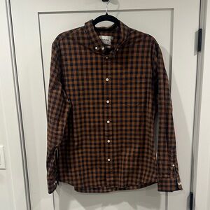 Goodfellow & Co Brown Checkered Shirt (Slim Fit)